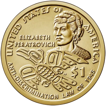 Estados Unidos - 1 Dólar 2020 - Elizabeth Peratrovich - Anverso