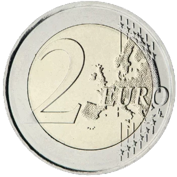 Eurozona - 2 Euros - Cara Común - Mapa Nuevo - Foto Pequeña