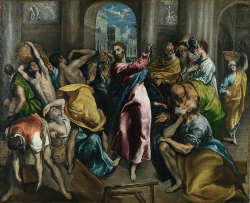 Expulsión de Comerciantes del Templo, El Greco