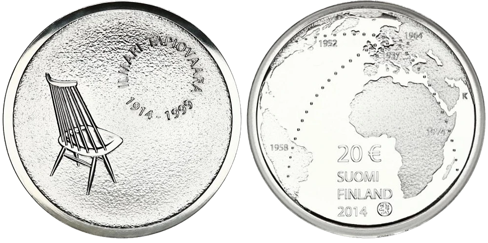 Finlandia - 20 Euros 2014 - Ilmari Tapiovaara