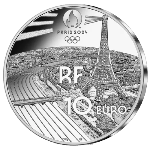 Francia - 10 Euros 2022 - JJOO París 2024 Ciclismo - Reverso