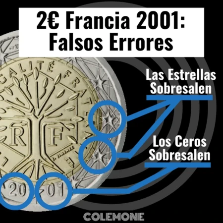 Francia - 2 Euros 2001 - Falsos Errores