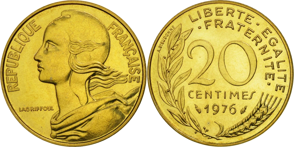 Francia - 20 Centimes 1976