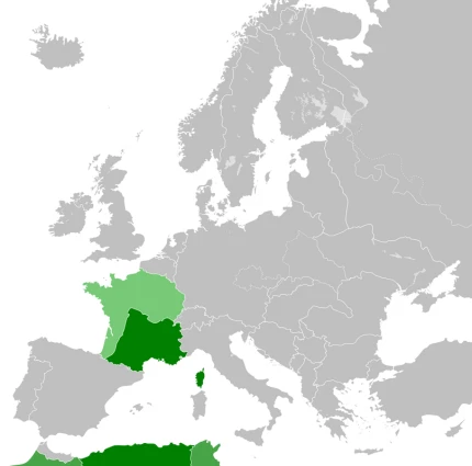 Francia de Vichy - Mapa en Europa
