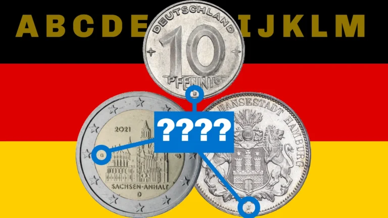 Germany’s mint marks are A, D, F, G, and J. What about the other letters?