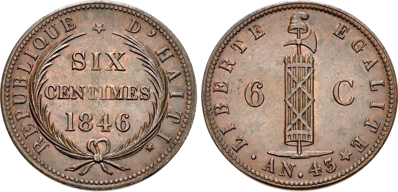 Haití - 6 Céntimos 1846