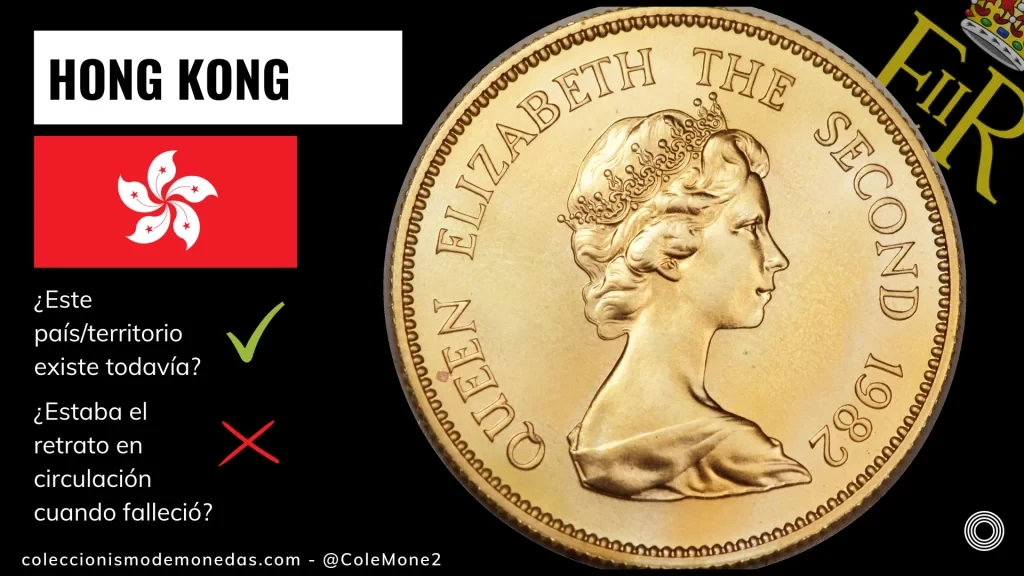 Hong Kong - Monedas con Busto de Isabel II