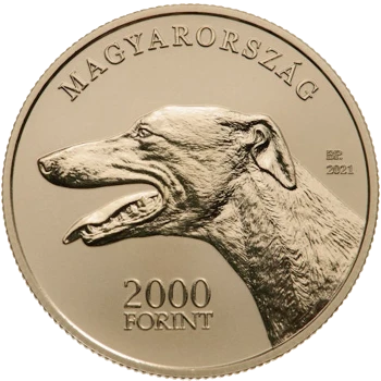 Hungría - 2000 Forint 2021 - Lebrel Húngaro - Reverso