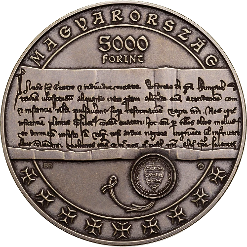 Hungría - 5000 Forint 2022 - Bula de Oro Andrés II - Reverso