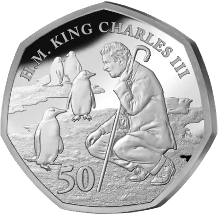 Islas Malvinas - 50 Peniques 2023 - Carlos III - Reverso