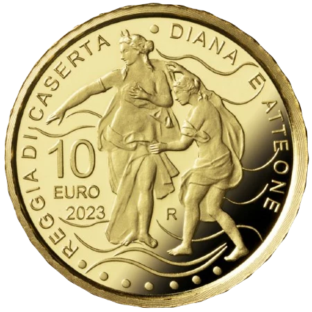 Italia - 10 Euros 2023 - Fuente de Diana y Actión - Anverso