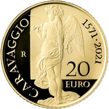 Italia - 20 Euros 2021 - Caravaggio - Anverso