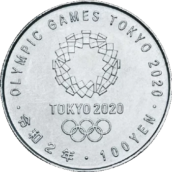 Japón - 100 Yen 2020 - JJOO Tokio 2020 Tenis - Reverso