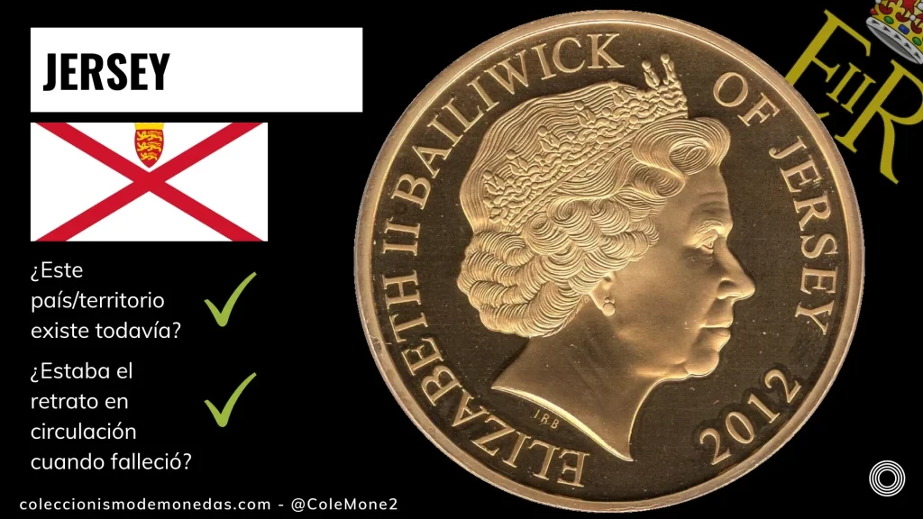 Jersey - Monedas con Busto de Isabel II