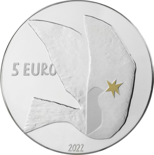 Letonia - 5 Euros 2022 - Libertad de Ucrania - Reverso