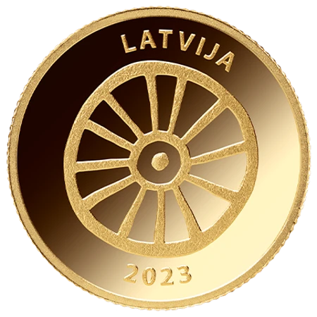 Letonia - 5 Euros 2023 - Caballos Dorados - Anverso