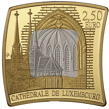 Luxemburgo - 2,5 Euros 2023 - Catedral de Luxemburgo - Reverso