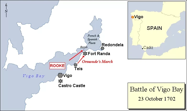 Mapa de la Batalla de Rande