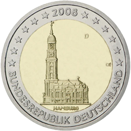 Moneda de 2 Euros Conmemorativos de Alemania 2008 - Hamburg
