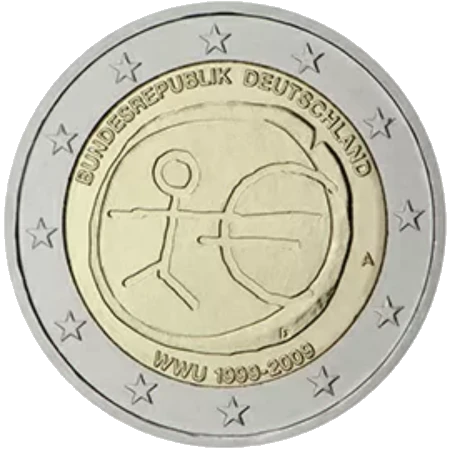 Moneda de 2 Euros Conmemorativos de Alemania 2009 - Unión Económica y Monetaria