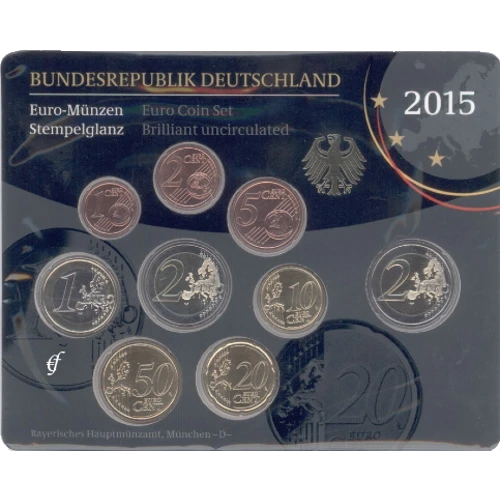 Moneda de 2 Euros Conmemorativos de Alemania 2015 - Hessen y Bandera Europea - Cartera Anual Flor de Cuño - Foto 1