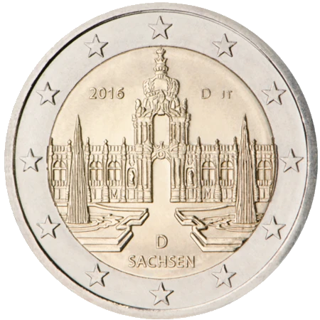 Moneda de 2 Euros Conmemorativos de Alemania 2016 - Sachsen