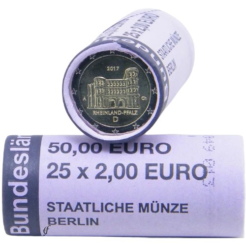 Moneda de 2 Euros Conmemorativos de Alemania 2017 - Rheinland-Pfalz - Rollo - Foto 1