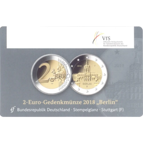 Moneda de 2 Euros Conmemorativos de Alemania 2018 - Berlín - Coincard - Foto 1