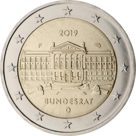 Moneda de 2 Euros Conmemorativos de Alemania 2019 - Bundesrat