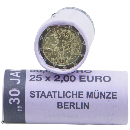 Moneda de 2 Euros Conmemorativos de Alemania 2019 - Caída del Muro de Berlín - Rollo - Foto 1