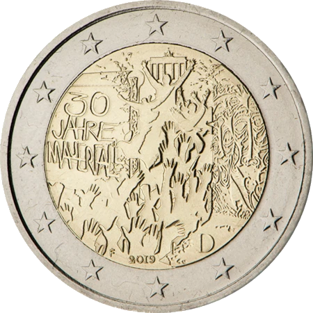 Moneda de 2 Euros Conmemorativos de Alemania 2019 - Caída del Muro de Berlín
