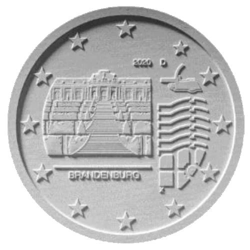 Moneda de 2 Euros Conmemorativos de Alemania 2020 - Brandenburg - Segunda Posición en Concurso
