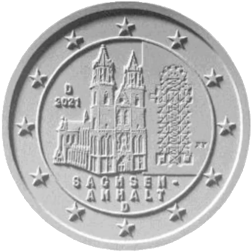 Moneda de 2 Euros Conmemorativos de Alemania 2021 - Sachsen-Anhalt - Diseño Alternativo de Anke Oltscher