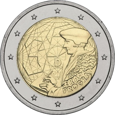 Moneda de 2 Euros Conmemorativos de Alemania 2022 - 35 Aniversario del Programa Erasmus