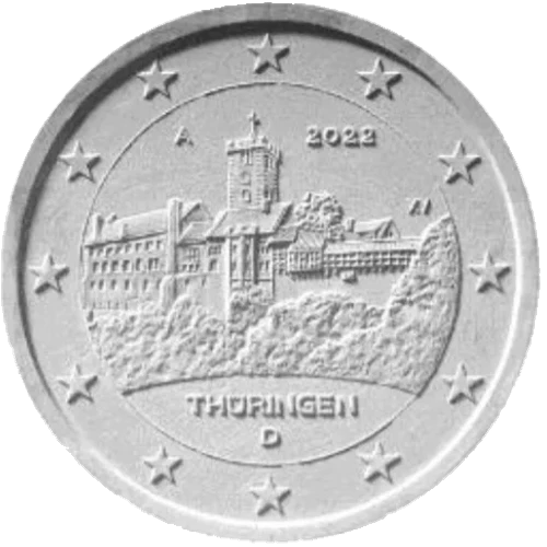 Moneda de 2 Euros Conmemorativos de Alemania 2022 - Thüringen - Segunda Posición Concurso