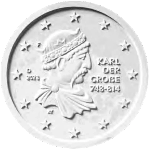 Moneda de 2 Euros Conmemorativos de Alemania 2023 - Carlomagno - Segunda Posición Concurso