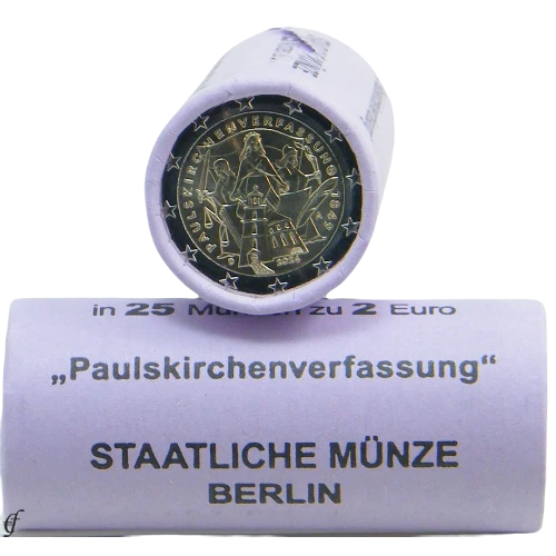 Moneda de 2 Euros Conmemorativos de Alemania 2024 - Constitución de 1849 - Rollo - Foto 1