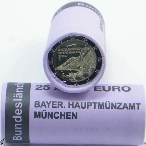 Moneda de 2 Euros Conmemorativos de Alemania 2024 - Mecklenburg-Vorpommern - Rollo - Foto 1