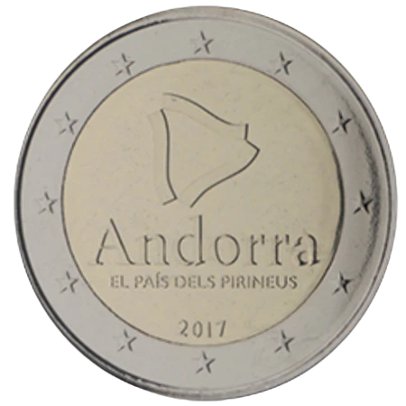 Moneda de 2 Euros Conmemorativos de Andorra 2017 - Andorra el País de los Pirineos