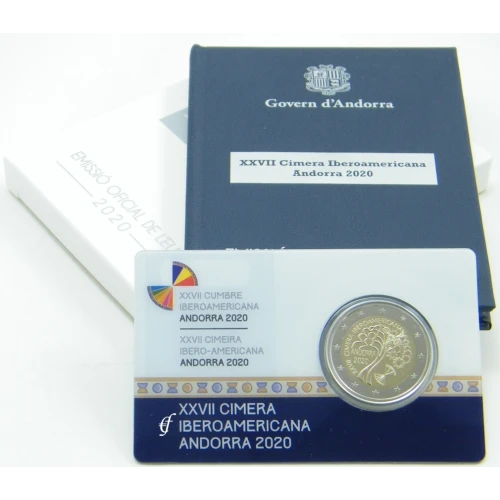 Moneda de 2 Euros Conmemorativos de Andorra 2020 - XXVII Cumbre Iberoamericana - Coincard Proof - Foto 1