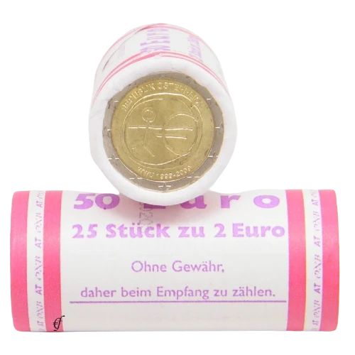 Moneda de 2 Euros Conmemorativos de Austria 2009 - Unión Económica y Monetaria - Rollo - Foto 1