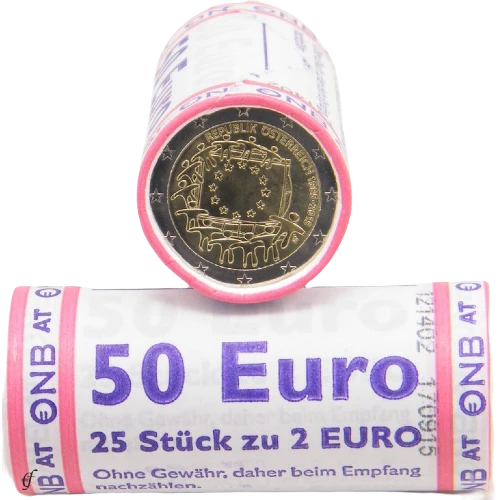 Moneda de 2 Euros Conmemorativos de Austria 2015 - 30 Aniversario de la Bandera de la Unión Europea - Rollo - Foto 1