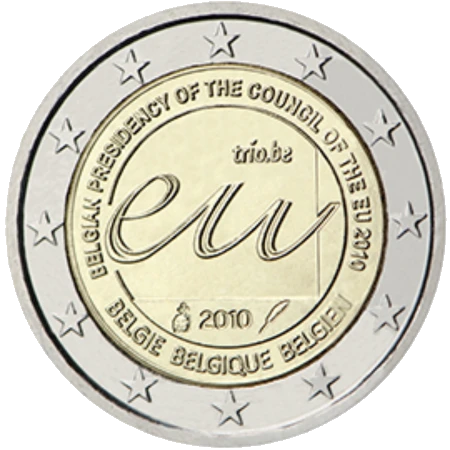 Moneda de 2 Euros Conmemorativos de Bélgica 2010 - Presidencia Belga del Consejo de la Unión Europea
