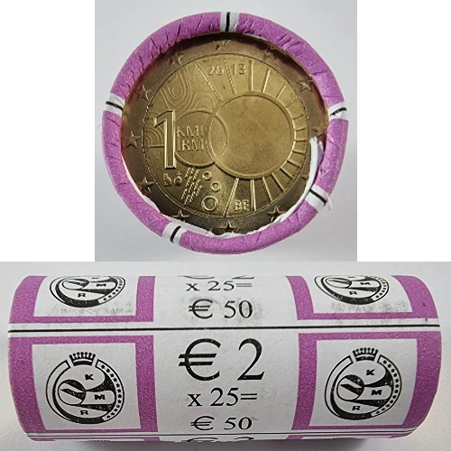 Moneda de 2 Euros Conmemorativos de Bélgica 2013 - Real Instituto de Metereología - Rollo - Foto 1