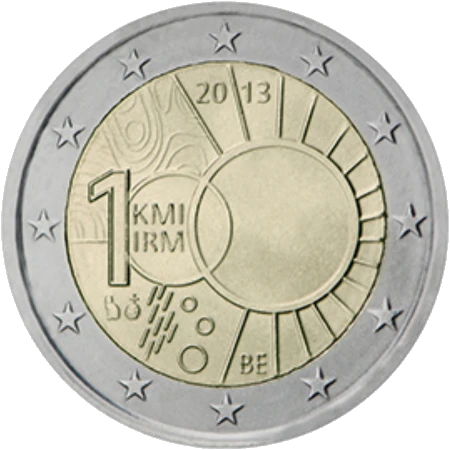 Moneda de 2 Euros Conmemorativos de Bélgica 2013 - Real Instituto de Metereología