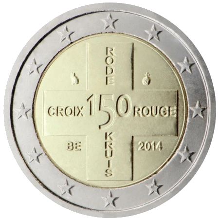 Moneda de 2 Euros Conmemorativos de Bélgica 2014 - Cruz Roja de Bélgica