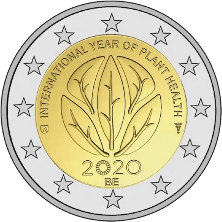 Moneda de 2 Euros Conmemorativos de Bélgica 2020 - Año Internacional de la Sanidad Vegetal
