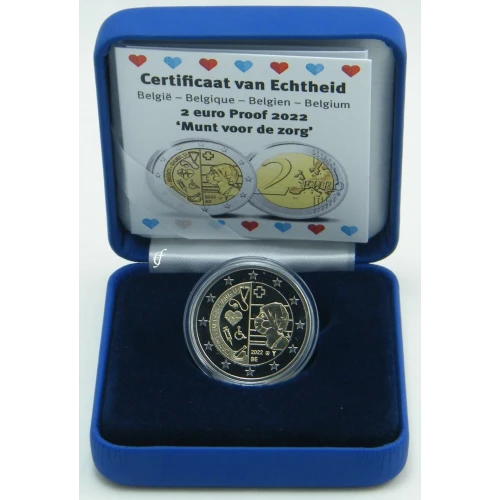Moneda de 2 Euros Conmemorativos de Bélgica 2022 - Sector Sanitario en la Pandemia - Estuche Proof - Foto 1