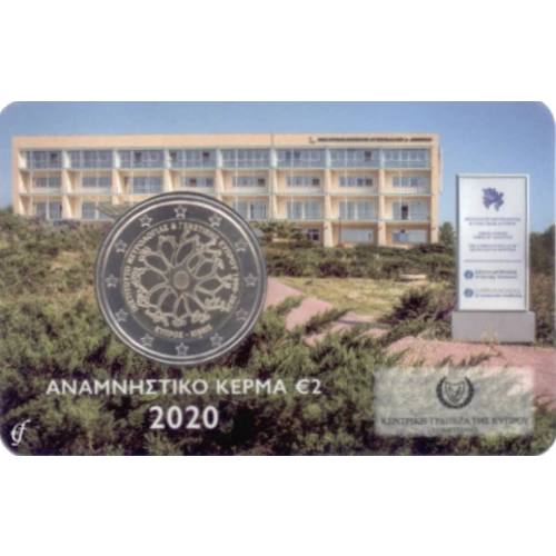 Moneda de 2 Euros Conmemorativos de Chipre 2020 - Instituto de Neurología y Génetica - Coincard - Foto 1