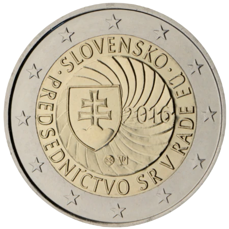Moneda de 2 Euros Conmemorativos de Eslovaquia 2016 - Primera Presidencia Eslovaca del Consejo de la Unión Europea